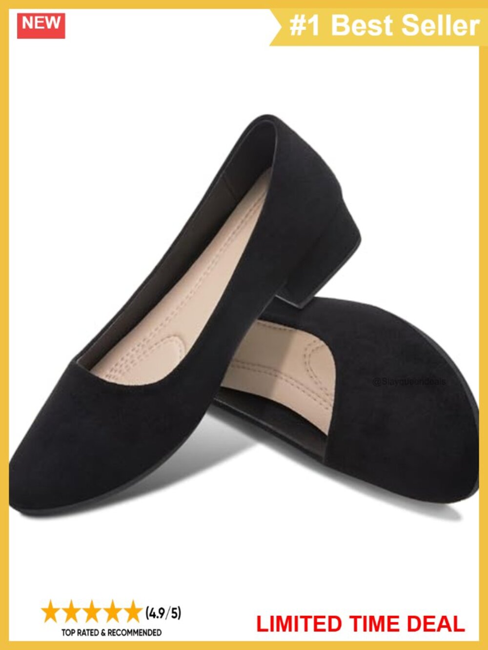 Women Faux Suede Low Chunky Block Heel Closed Toe Pumps Business Casual